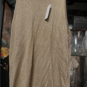 Ann Taylor Shimmering Gold Pencil Skirt